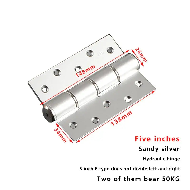 Invisible Sizzle Handle Single Side Door Lock - Silver - Hinge / 55mm