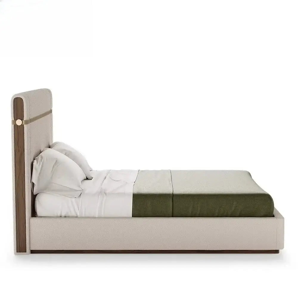 Italian Classic Birch Wood Double Bed Frame - Bedroom
