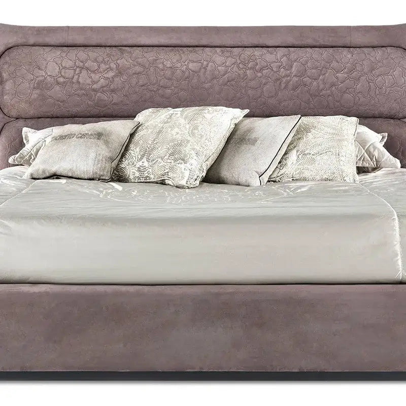 Italian Luxury Headboard PU Leather Soft Bed Frame - Purple / 200 x 200 cm - Bedroom