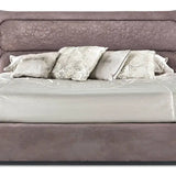 Italian Luxury Headboard PU Leather Soft Bed Frame - Purple / 200 x 200 cm - Bedroom