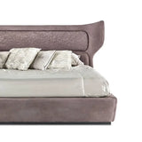 Italian Luxury Headboard PU Leather Soft Bed Frame - Purple / 200 x 200 cm - Bedroom