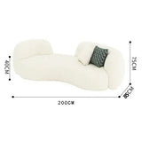 Italian Minimalist Nordic 2 Seater Couch Sofa - Sofa: 200 x 85 x 75 cm - Sofa