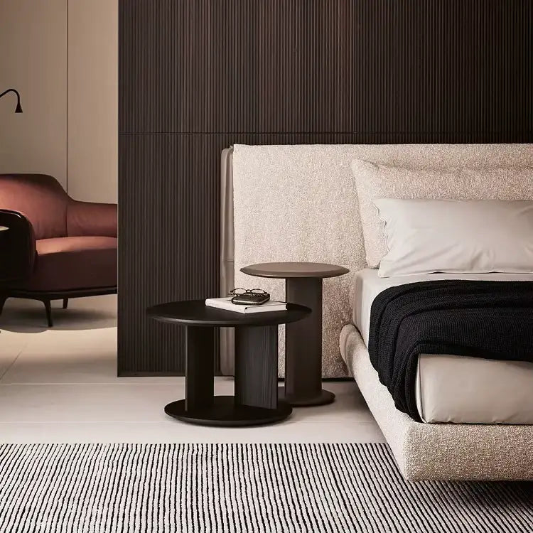 Italian Minimalist Widescreen Flat Floor Bed Frame - Beige / 180 x 200 cm - Bedroom