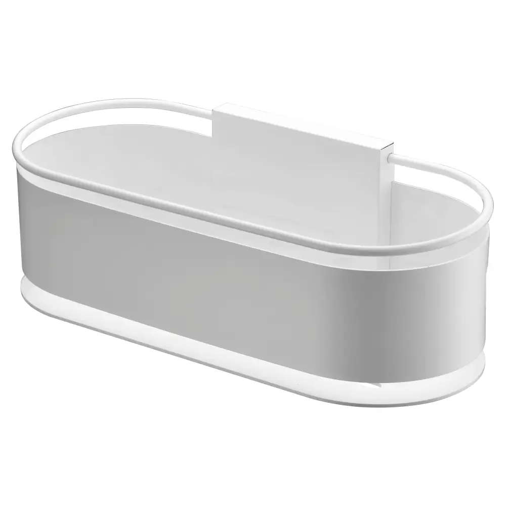 Matte white modern soap dish bathroom accessory with minimalist design