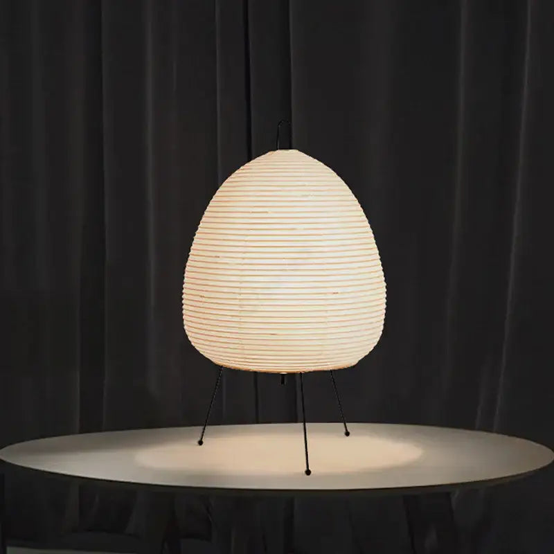 Japanese Oval Standing Paper Table Lamp - Lamp