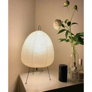 Japanese Paper Standing Light Button Switch Lamp - Lamp