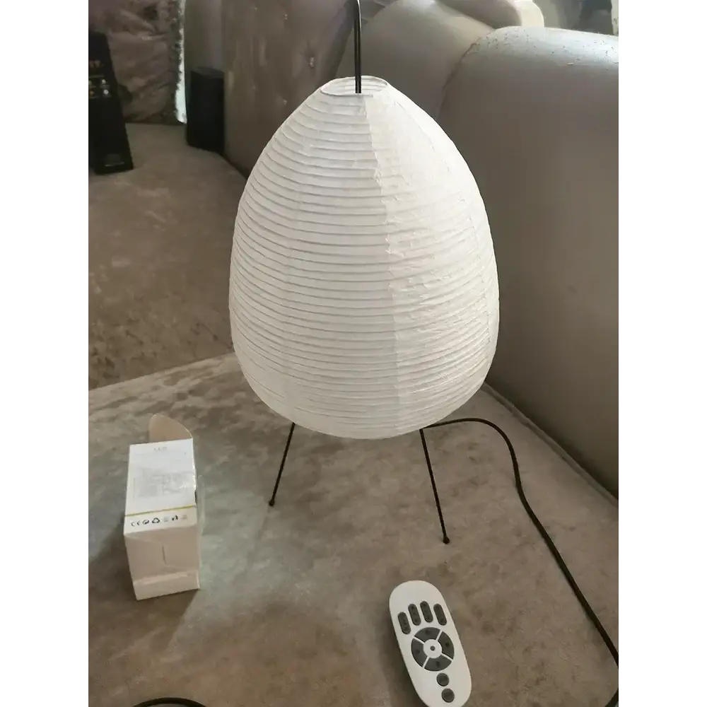 Japanese Paper Standing Light Button Switch Lamp - Lamp