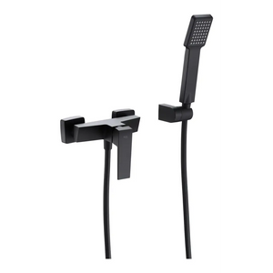 Matte Black Single-Lever Shower Kit Modern Design, main product view