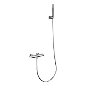 Brushed Nickel Thermostatic Shower Kit Modern Design, main product view