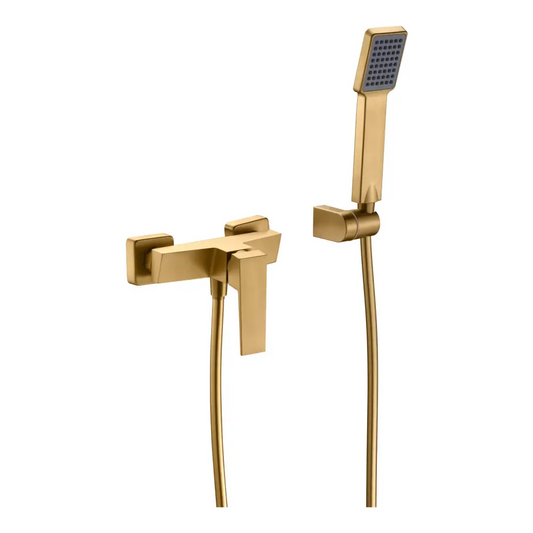 Kit Shower Single-Handle Art Brushed Gold | IMEX - Shower Set