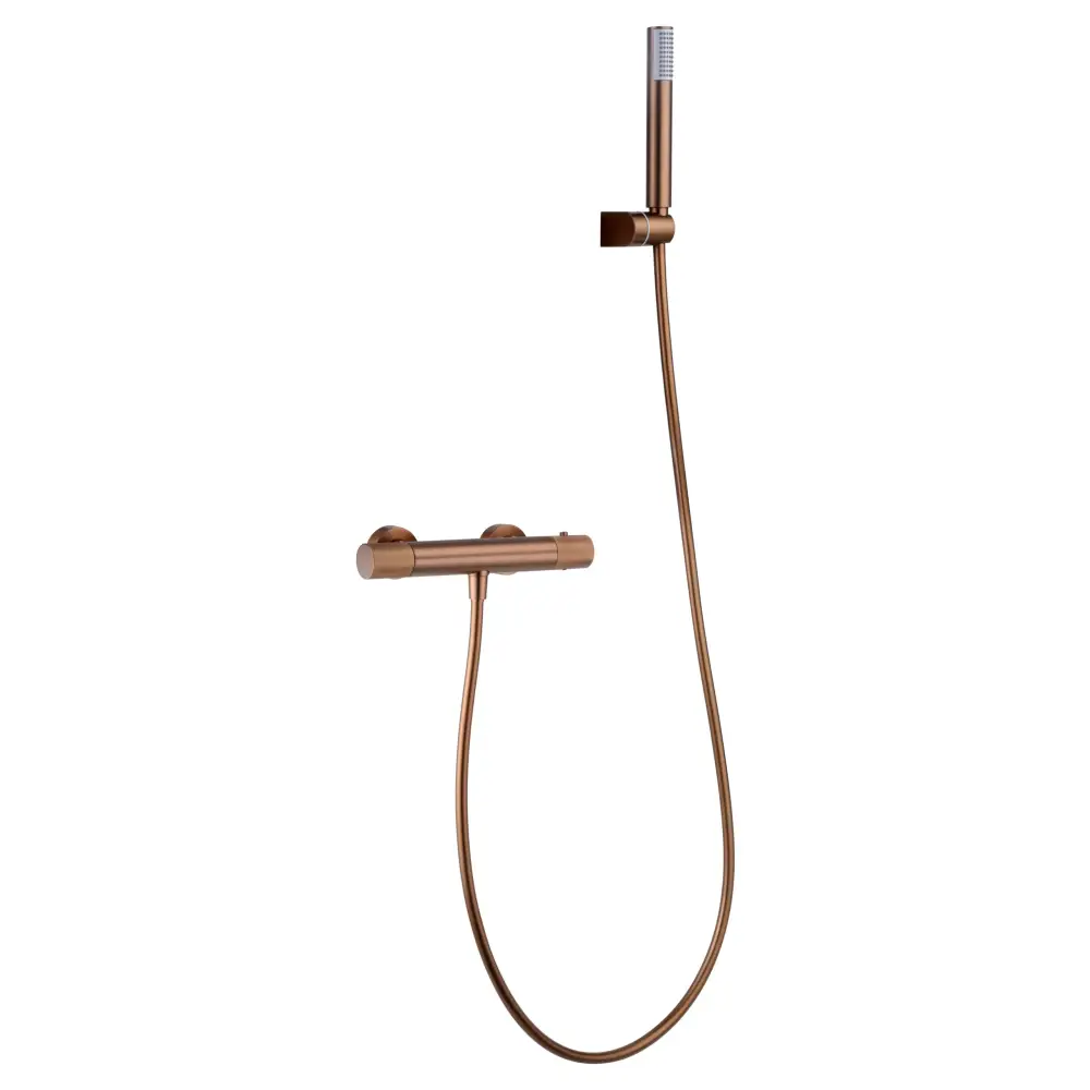 Kit Shower Thermostatic Line Brushed Rose Gold | IMEX - Shower Set