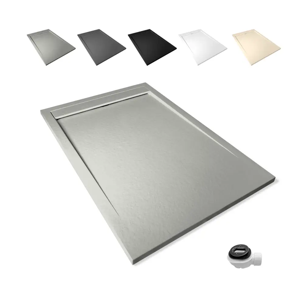 Large Shower Tray Slate Texture - Bathroom