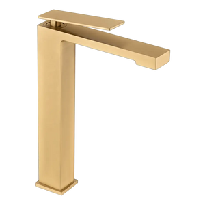 Pisa Brushed Gold Tall Basin Faucet, main product view