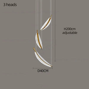 LED Chandelier Modern Spiral Pendant Light - Chandelier