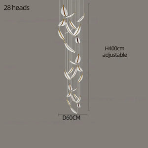 LED Chandelier Modern Spiral Pendant Light - Chandelier