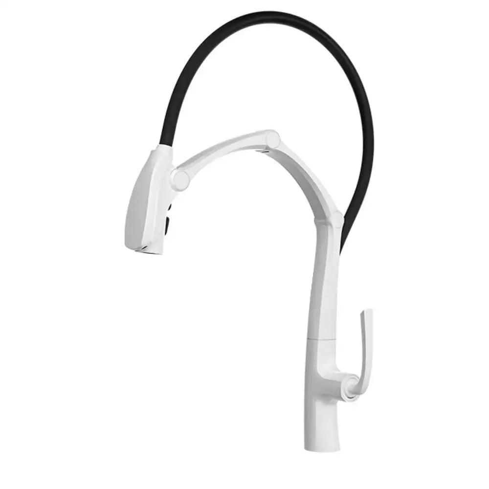 LED Display Sensor Pull Out 3 Function Spray Touchless - White / G1/2 - Faucets