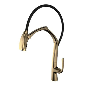 LED Display Sensor Pull Out 3 Function Spray Touchless - Brushed Gold / G1/2 - Faucets