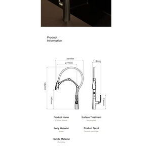 LED Display Sensor Pull Out 3 Function Spray Touchless - Faucets