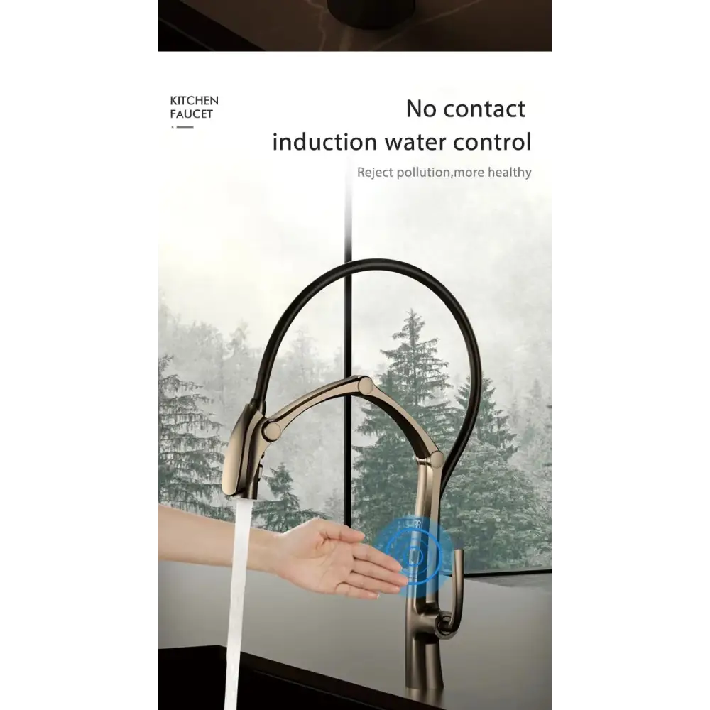 LED Display Sensor Pull Out 3 Function Spray Touchless - Faucets
