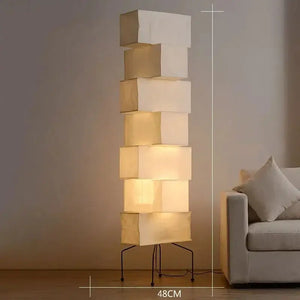 LED Paper Stand Light Corner Floor Light Lamp - Rectangular Lights / US Plug - Floor Lamp