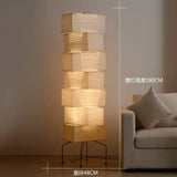 LED Paper Stand Light Corner Floor Light Lamp - Striped Square Light / US Plug - Floor Lamp