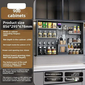 Touch Lift Wall Modern Kitchen Storage Organizer Cabinet - 85.6 x 29.5 x 67.8 cm - Kitchen Essentials