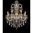 Long Crystal Luxury Chandelier Lamp - 6 Lights 60cmx85cm / Cognac Silver - Chandelier