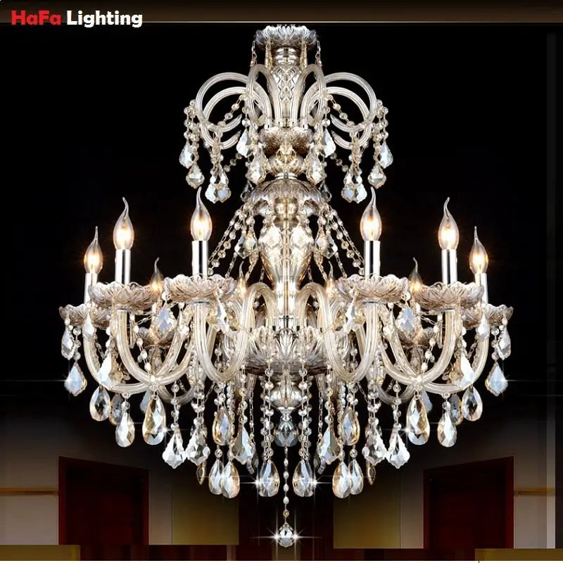 Long Crystal Luxury Chandelier Lamp - Chandelier
