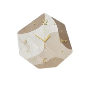 Wall Clock Luminous Abstract Modern Geometric Style - Brown The normal model / 16 inches - Wall Clocks