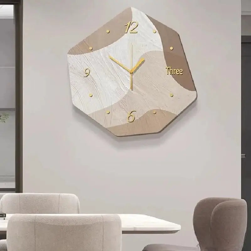 Wall Clock Luminous Abstract Modern Geometric Style - Wall Clocks