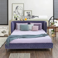 Luxury Velvet Upholstered Queen King Bed Frame - Bedroom