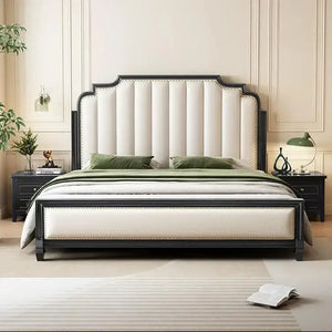 Luxury Vintage Wood Bed Frame - Bedroom