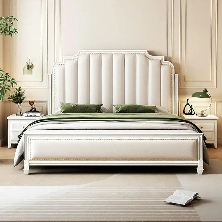 Luxury Vintage Wood Bed Frame - Bedroom