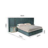 Luxury Widescreen Double Backrest Full Upholstered Bed Frame - Bedroom