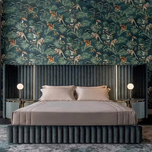 Luxury Widescreen Double Backrest Full Upholstered Bed Frame - Bedroom