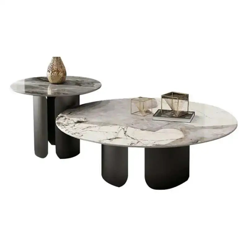 Marble Antique Nordic Modern Round Coffee Table - Multifunctional coffee table