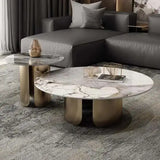 Marble Antique Nordic Modern Round Coffee Table - Multifunctional coffee table