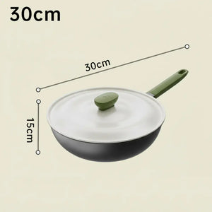 Matcha Uncoated Flat Bottom Non Stick Frying Pan - 30cm - Cookware set