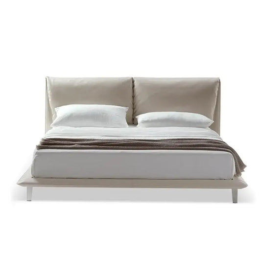 Minimalist Elephant Ear Layer Cowhide Bed Frame - Bedroom