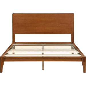 Minimalist Modern Bamboo Wood Platform Bed Frame - Bedroom