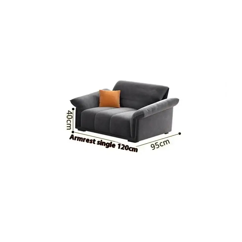 Minimalist Modular Velvet Sectional Compressed Sofa - 120 x 95 x 40 cm - Compressed Sofa