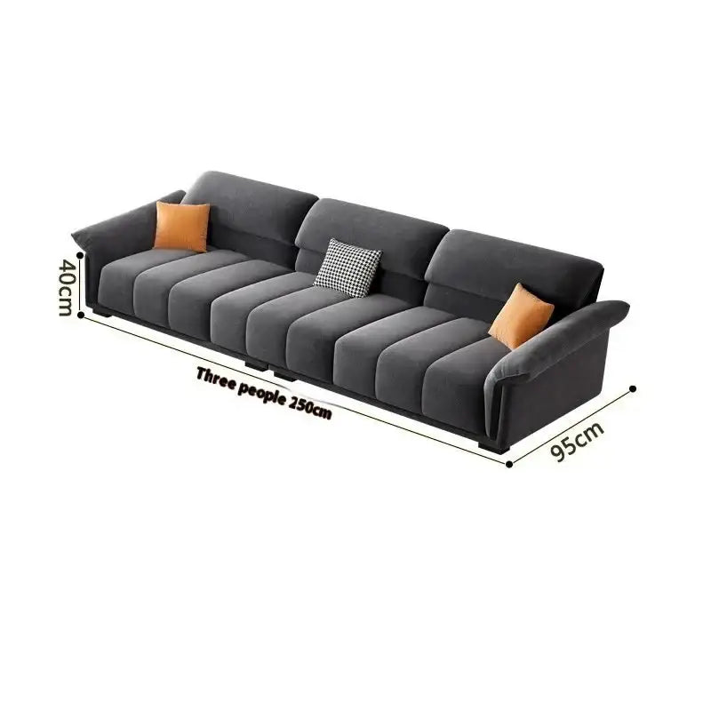 Minimalist Modular Velvet Sectional Compressed Sofa - 250 x 95 x 40 cm - Compressed Sofa