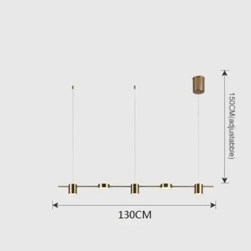 Minimalist Nordic LED Ceiling Chandelier - 5 Heads Gold / AC 100-130v / Cold White - Lamps