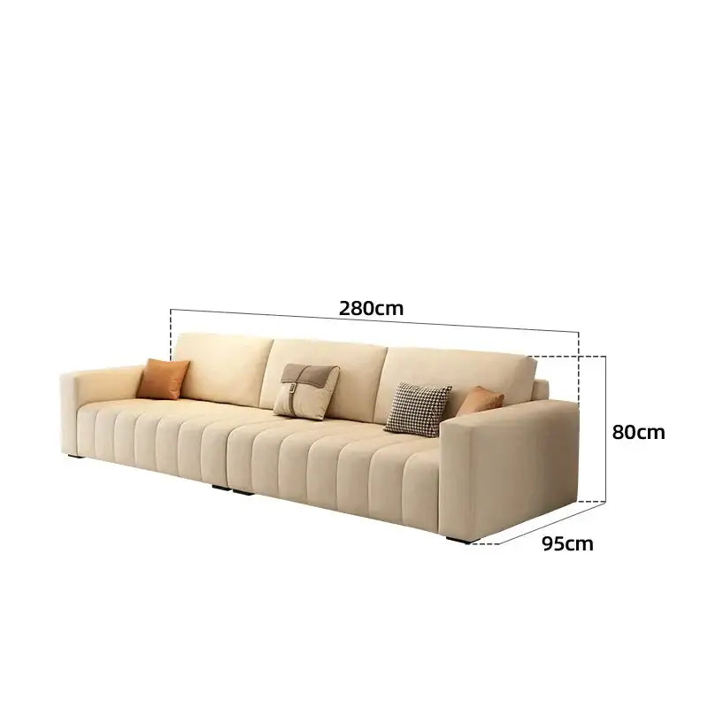 Minimalist Puff Modern 3 Seats Nordic Sofa - Sofa