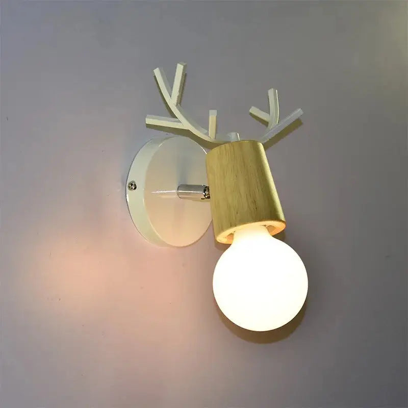 Minimalist Without Shade Wooden Wall Lamp - Gold - Wall Lamp