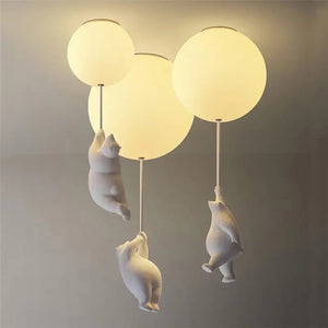 Modern Bear Ceiling Lights LED Cartoon Lamp - Lamps