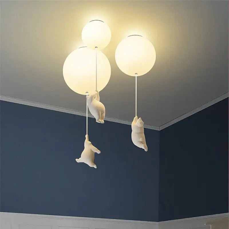 Modern Bear Ceiling Lights LED Cartoon Lamp - Lamps