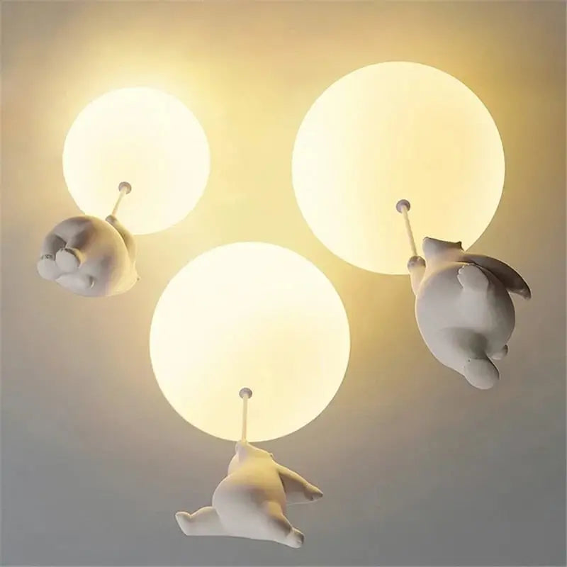 Modern Bear Ceiling Lights LED Cartoon Lamp - Lamps