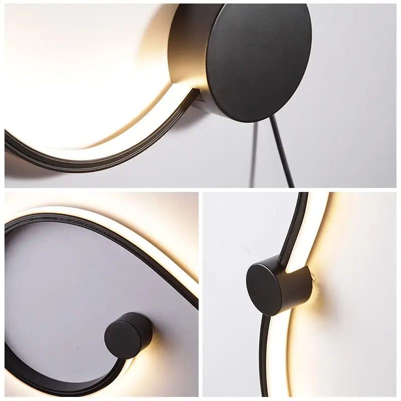 Modern Black & White RGB LED Wall Lamps - Lamps