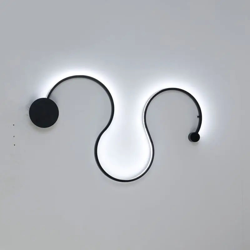 Modern Black & White RGB LED Wall Lamps - Black Type B / Two color light - Lamps